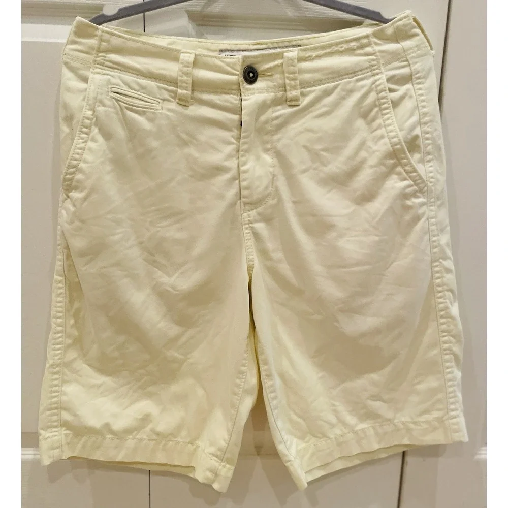 american eagle Y2K Men's LONGBOARD pale Yellow Shorts Size 30 Relaxed Fit AE